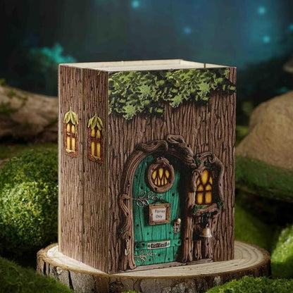 DIY Miniature House Kit, CUTEROOM Mini House Kit for Adult to Build, Wooden Dollhouse Making Kit with Furniture, Christmas Birthday Gifts (Forest Wonderland)