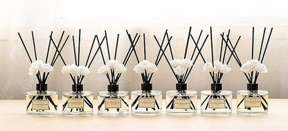 CULTURE & NATURE Reed Diffuser Set 6.7oz (200ml) Clean Cotton Scented Diffuser with Sticks Home Fragrance Reed Diffuser for Bathroom Shelf Decor