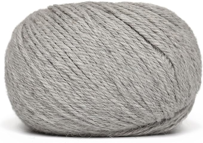 Origins - 100% Baby Alpaca Yarn Wool Set of 6 Skeins (300 Grams) DK Weight Made in Peru Natural Colors (Undyed) Heavenly Soft Perfect for Knitting and Crocheting (Silver Mist, Origins 6 Skeins DK)