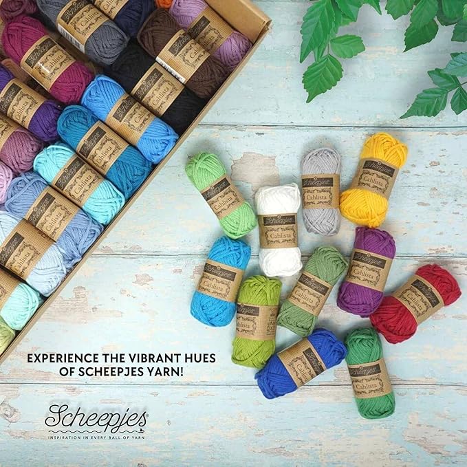 Scheepjes Cahlista Colour Pack 109 15g Assorted Cotton Yarn for Creative Projects