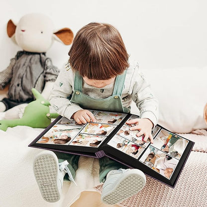 Popotop Photo Album 4x6 1000 Pockets for Wedding Gifts,Linen Hardcover Picture Albums for Family Anniversary Baby Vacation Pictures