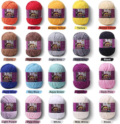 Baby Blanket Yarn for Crocheting - 2 Pack of 200g/7oz Chunky Chenille Yarn for Knitting Blankets Amigurumi - #6 Super Bulky - 348 Yards Soft Thick Plush Yarns (2, Light Purple)