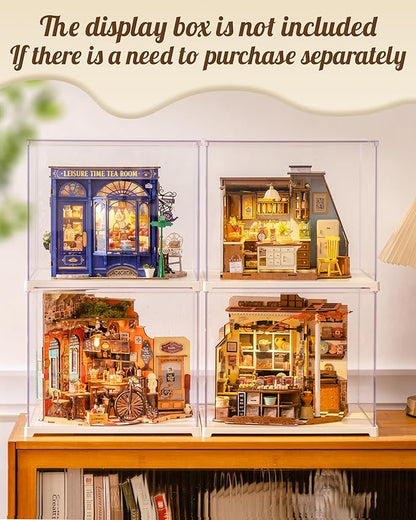 Rolife DIY Miniature House Kit Henry's Chocolate Shop, Tiny House Book Nook for Bookshelf Decor, 3D Puzzles Model Building Kits for Teens, Birthday Gifts/Craft Kits for Girls Boys (Henry's Chocolate)
