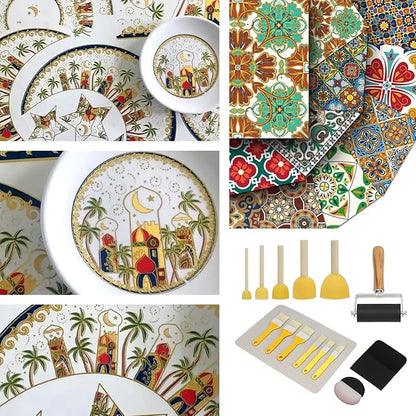 15 Pcs Essential Decoupage Tool Set, Decoupage Tool Set for Beginners, Professional Paper Craft Kit, Decoupage Starter Kit for DIY Arts and Crafts Projects, Decoupage Supplies