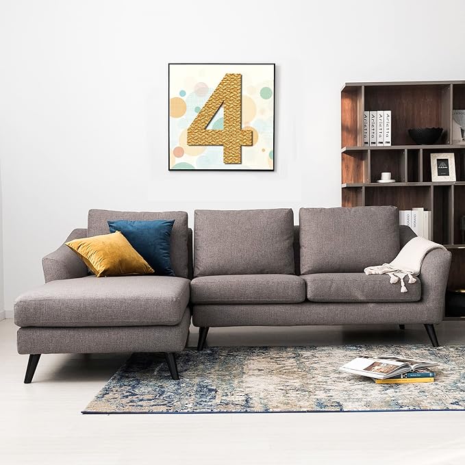12 Inch Wooden Number 4, 1/4 Inch Thick Large Unfinished Wood Letter for DIY Crafts Home Wall Decor