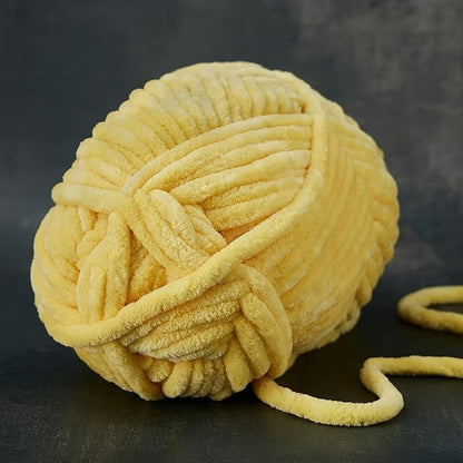 Loops & Threads Sweet Snuggles Yarn - Solid Yarn for Knitting, Crochet, Weaving, Arts & Crafts - Yellow, Bulk 18 Pack