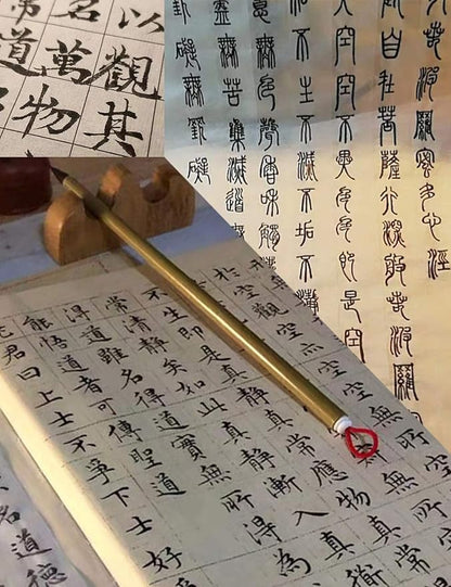 Qi Ming Wen Fang Professional Calligraphy brush, Xiaokai Chinese Brush for Small Regular Script, Chinese Calligraphy Brush, Weasel Hair Brush for Chinese or Japanese Kanji 1pc (QingSu Large 1pc)