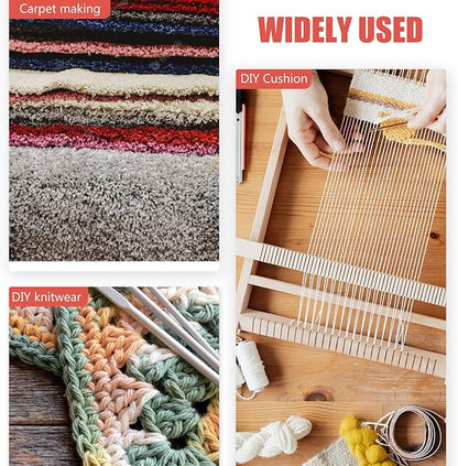 FRCOLOR 12Pcs Precut Latch Hook Yarn for DIY Rug Making Soft Acrylic Yarn Bundles for Sewing Knitting Craft for Blankets and Carpets Decoration