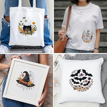 QBQBQ DIY Embroidery Kit for Adults, Beginner Friendly Cross Stitch Art for Home Decor, Handmade Craft Kit, 6 Inch, Gothic