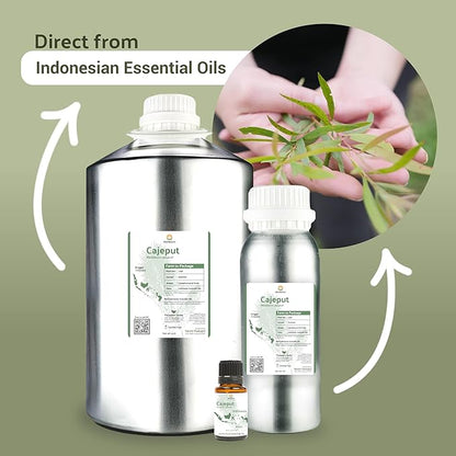 Nature Packaged Cajeput Essential Oil (8oz) - Direct from Central Java, Indonesia - Essential Oils for Diffusers Aromatherapy; Essential Oils for Body; Massage Oils | 100% Pure Therapeutic Grade