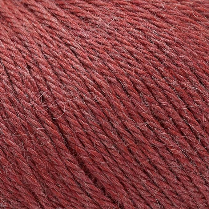 100% Baby Alpaca Yarn Wool Set of 3 Skeins (150 Grams) DK Weight - Made in Peru - Heavenly Soft and Perfect for Knitting and Crocheting (Heather Blush, DK)