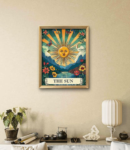 Leczany Cross Stitch Patterns Stamped Kit for Beginners | Embroidery Supplies DIY Craft Kit Needlepoint for Adults Starter | 11CT, 3 Strands | The Sun 15.8x20.1 inches