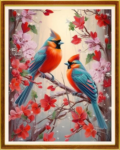 Stamped Cross Stitch Kits for Beginners Full Range of Cross Stitching 11 CT Printed Cross Stitch Kit for Adults Cross-Stitch Patterns Needlepoint Kits-Colorful Little Bird in the Book 16x20 inchs