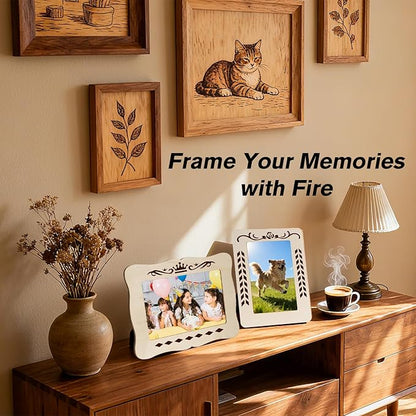 K KERNOWO Wood Burning Kit - 81Pcs All-in-One Wood Burning Tool Pen Adjustable Temperature Wood Burner Kit Crafts Gifts for Adults & Teens, Woodburning Kits for Beginner Pyrography
