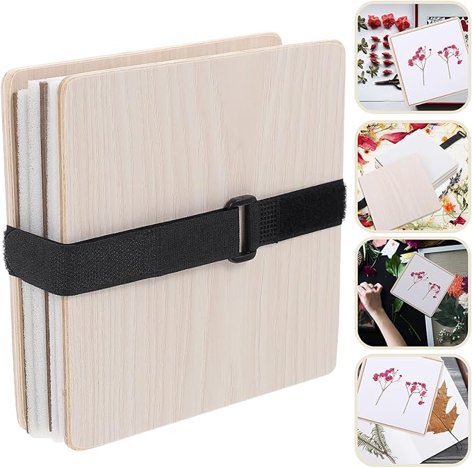 TOYANDONA Practical Flower Press Kit with Sponge for Even Pressure DIY Dried Flowers Leaves Fruit Specimen Making for Creative Crafts Handicrafts and Educational Activities
