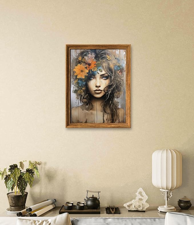 Leczany Cross Stitch Stamped Kits Patterns Craft Kit Needlepoint Full Range of Embroidery Starter Kits Beginners for DIY 11CT 3 Strands | Beauty and Flower 13×17.3 inches