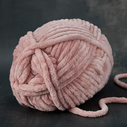 Loops & Threads Sweet Snuggles Yarn - Solid Yarn for Knitting, Crochet, Weaving, Arts & Crafts - Blush, Bulk 18 Pack