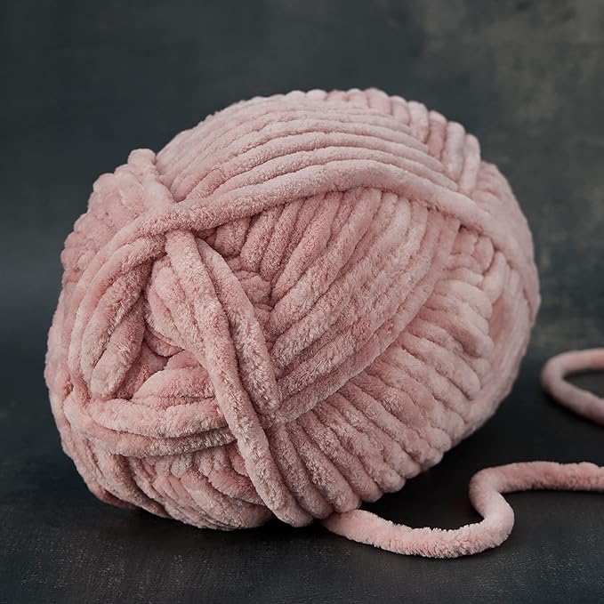 Loops & Threads Sweet Snuggles Yarn - Yarn for Knitting, Crochet, Weaving, and Arts & Crafts - Pink, Polyester, 8.8 oz