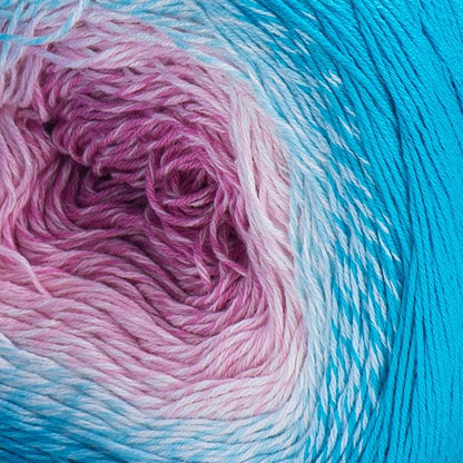 1 Skein/Pack Yarnart Flowers Gradient Yarn, Each Ball 8.8 Oz (250gr) / 1094 Yards (1000m), 55% Cotton 45% Acrylic, Superfine Fingering Weight for Knitting and Crochet, 294 - Turquoise Blue Purple
