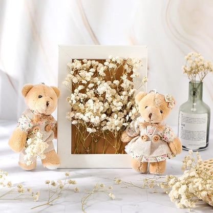 Fumete 300 Pcs Christmas Mini Dried Baby Breath Flowers Wedding Ivory Natural Flowers Bulk Dried Gypsophila for Vase Bride Shower Invitation Card DIY Candle Making Decor Craft Party Resin Art, 2-4 in