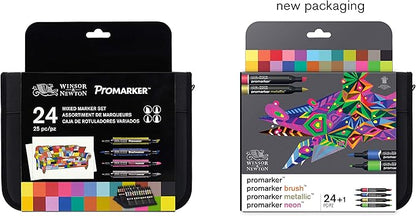 Winsor & Newton Promarker, Set of 24, Mixed Marker Set