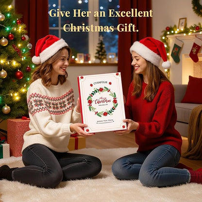 CYANFOUR 4 Pack Christmas Embroidery Kit for Beginners, with Step-by-Step Instructions and Clear Videos, Includes Multiple Accessories, Gift for Craft Lovers.