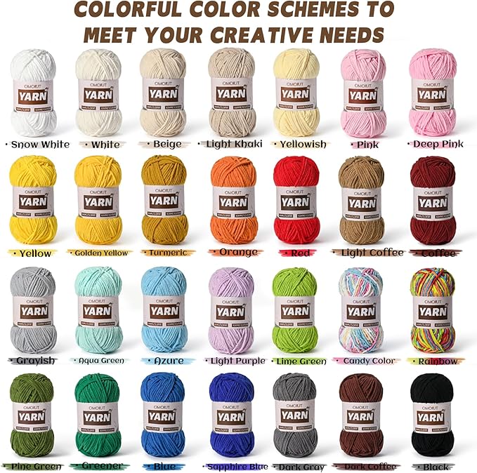 12 Pack 42.3oz/1572yds Bulky Multicolor Yarn Set, Plush Chenille Blanket Yarn for Crocheting, Fluffy Velvet Yarns for Crochet, Fuzzy Baby Yarns for Crocheting Soft, Crochet Amigurumi A