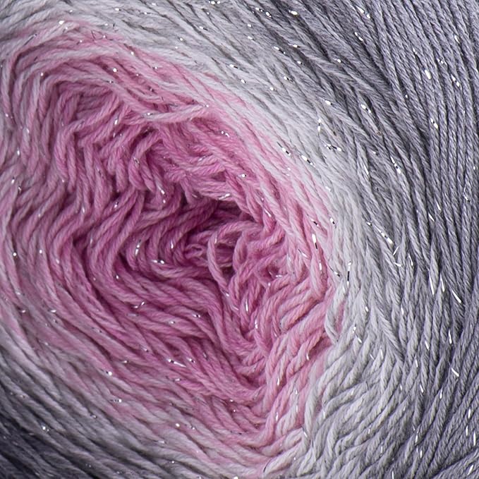 2 Skein Yarn Art Flowers Moonlight Yarn 53% Cotton 43% Acrylic 4% Metallic Polyester 260gr 1094yds Multicolor Cotton Yarn Rainbow Crochet Yarn Spring Summer Fine 1 Top 10 Most Used Colors (3293)