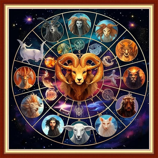Joyhoor Cross Stitch Kits for Beginners Stamped Cross-Stitch Supplies Needlework preprint Embroidery Kits for Adults DIY Needlepoint Kits Embroidery Patterns 11CT-Magic Animals 18.x18 inch