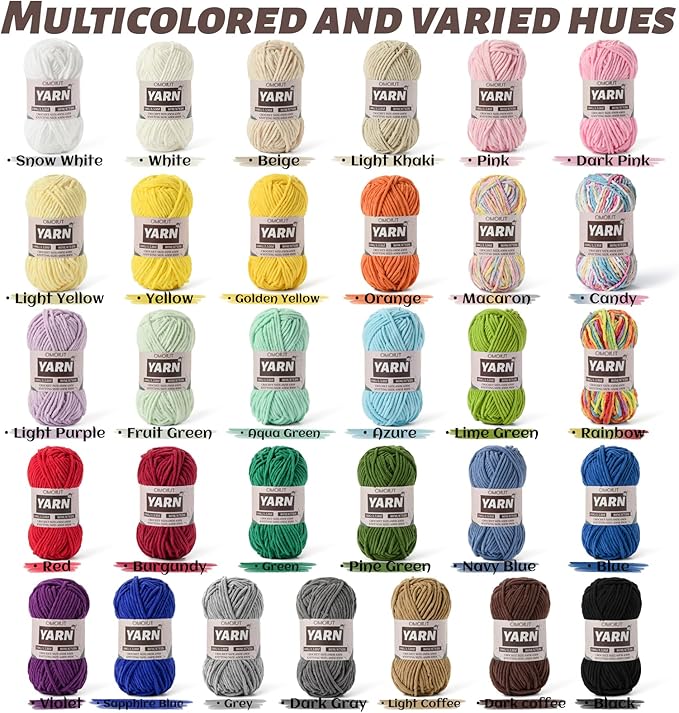 Rainbow Fluffy Chenille Yarn for Crocheting - Baby Yarn for Crocheting Soft Blanket - (100g/87.4yds) Crochet Amigurumi Chunky Yarns - Super Bulky 5 Velvet Yarns