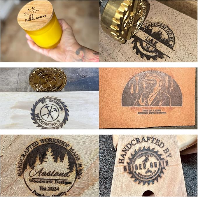 KAINSY Custom Branding Iron for Wood, Electric Wood Branding Irons Personalized Leather Stamps with Your Logo/Text for Craftsmen, Handmade, Durable Wood Burning Stamps Tool for Food Meat Plastic