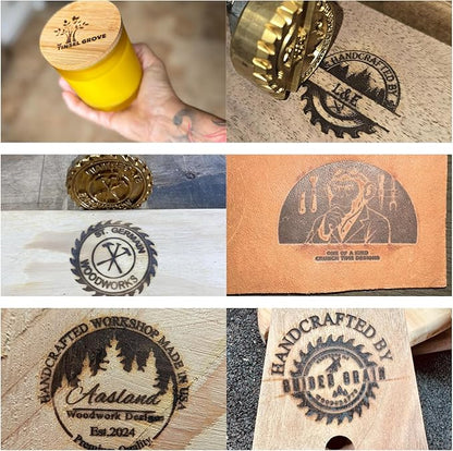 KAINSY Custom Branding Iron for Wood, Electric Wood Branding Irons Personalized Leather Stamps with Your Logo/Text for Craftsmen, Handmade, Durable Wood Burning Stamps Tool for Food Meat Plastic
