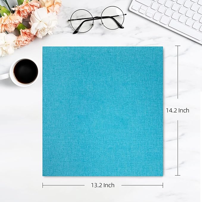 potricher Photo Album for 4x6 600 Photos Linen Cover Extra Large Capacity Picture Book for Family Wedding Anniversary and Baby (Blue)