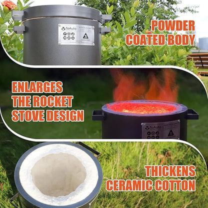 TOAUTO 6KG Upgraded Propane Melting Furnace TMF6000B-V3 Gas Kiln Kit 1300°C /2372°F for Scrap Metal Recycle Gold Silver Copper Aluminum Melting Refining Smelting