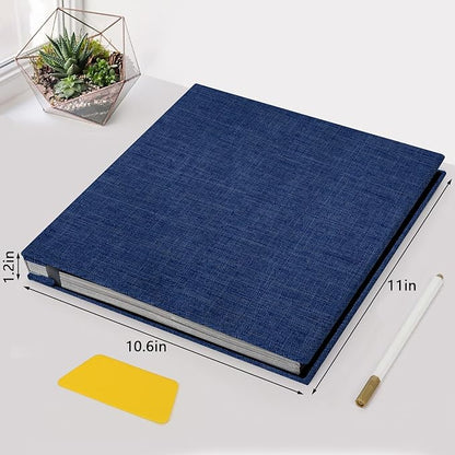 Zesthouse Photo Album Self Adhesive Pages, 60 Pages Magnetic Scrapbook Albums with Sticky Page, Photos Album Holds 8x10 & 5X7 & 4x6 & 6x8 & 3x5, Large Picture Book Ideal Gift for Family Wedding Baby