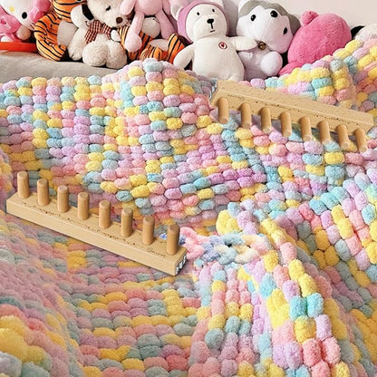 HKJJYFC 32'' Chunky Blanket Loom for Knitting Thick -Knitting Looms-Loom for Chunky Blanket,Chunky Yarn Knitting Loom