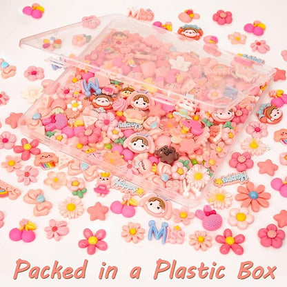 100Pcs Slime Charms, Mixed Cute Resin Charms Set for Scrapbooking, Phone Cases, Hair Accessories, Fake Candy Decor, Crafting Embellishments & DIY Keychains