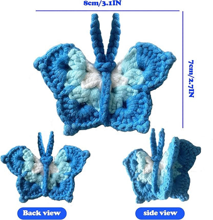DIBYHIVE Crochet Kit for Beginners,Complete Video Tutorials,3D Butterfly Crochet Kit,Includes Explanations of Basic Crochet Stitches