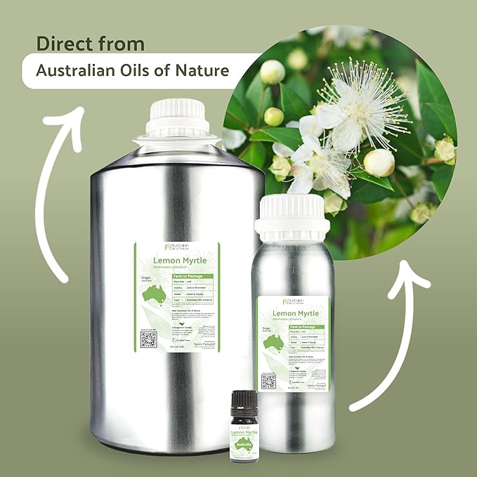 Nature Packaged Lemon Myrtle Essential Oil - Experience an Invigorating, Fresh Citrus Aroma - Pure, Undiluted Therapeutic Grade Essential Oil - 5 ml