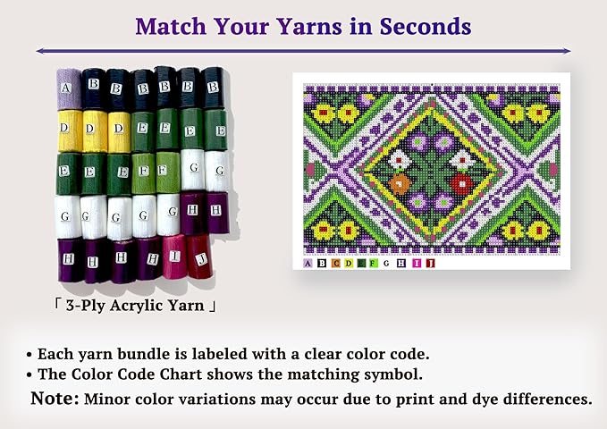 KitsMaster Latch Hook Kits, Beginner-Friendly Rug Making Craft Set, Perfect Craft Gift | Latch Hook Craft for Home Décor, Gifts & Relaxation, 23.6''x15.8'' (Floral Diamond)