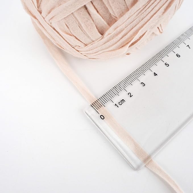 NICEEC 3 Packs Kraft Paper Yarn- Soft Raffia Ribbon Yarn for Crocheting & Knitting, Polyester, DIY Weaving - Total 474yds, 5.3oz - Light Pink