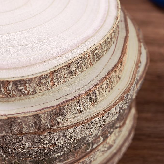 10 Pcs Natural Paulownia Wood Slices 9-10 Inches, for Centerpieces Table Decorations,Unfinished Rounds Wood for Crafts,for Rustic