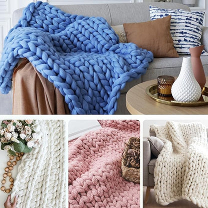 LITURTOO 63" Chunky Blanket Loom - Loom for DIY Throw Blankets, Adjustable Size Hand Knitting Yarn Chunky,No Needles Required,Beginner Friendly Yarn Craft (63")