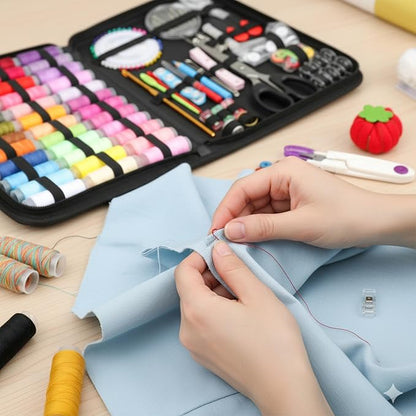 Sewing Kit for Adults, 240 PCS Needle and Thread Kit for Sewing with Tailor Scissors & Accessories, 43 XL Thread Spools, Travel Sewing Kit for Beginners,2026 Christmas Gifts for Mom Grandma