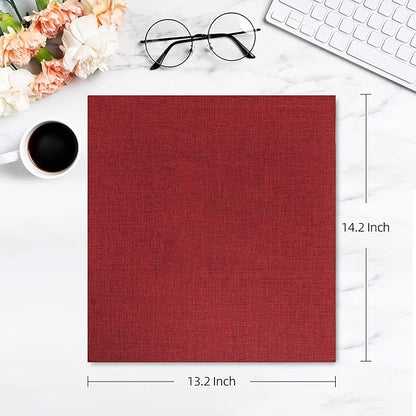 potricher Photo Album for 4x6 1000 Photos Linen Cover Extra Large Capacity Picture Book for Family Wedding Anniversary and Baby (Red)