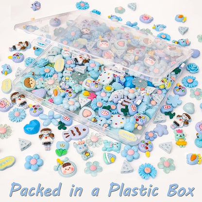 100Pcs Slime Charms, Mixed Cute Resin Charms Set for Scrapbooking, Phone Cases, Hair Accessories, Fake Candy Decor, Crafting Embellishments & DIY Keychains