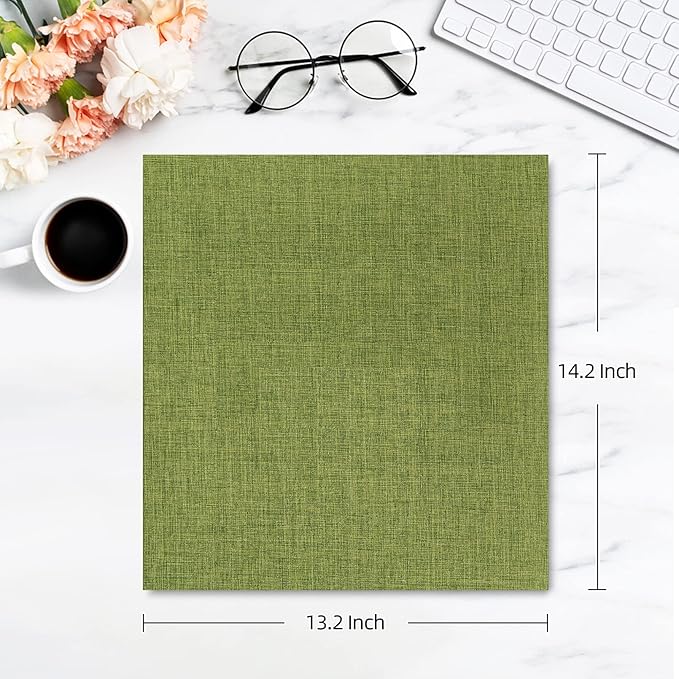 potricher Photo Album for 4x6 600 Photos Linen Cover Extra Large Capacity Picture Book for Family Wedding Anniversary and Baby (Green)