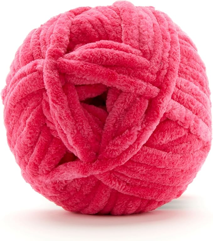 Loops & Threads Rose Sweet Snuggles Yarn – Jumbo Weight Yarn for Knitting, Crochet, Weaving, Arts & Crafts, 18 Pack
