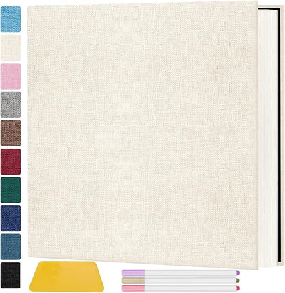 Zesthouse Photo Album Self Adhesive Pages, 60 Pages Magnetic Scrapbook Albums with Sticky Page, Photos Album Holds 8x10 & 5X7 & 4x6 & 6x8 & 3x5, Large Picture Book Ideal Gift for Family Wedding Baby