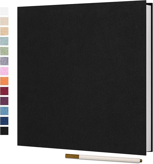 Vienrose Large Photo Album Self Adhesive for 4x6 8x10 10x12 Pictures Scrapbook Album DIY Scrap Book 40 Sticky Pages with A Metallic Pen 13"x12.6"40 Pages